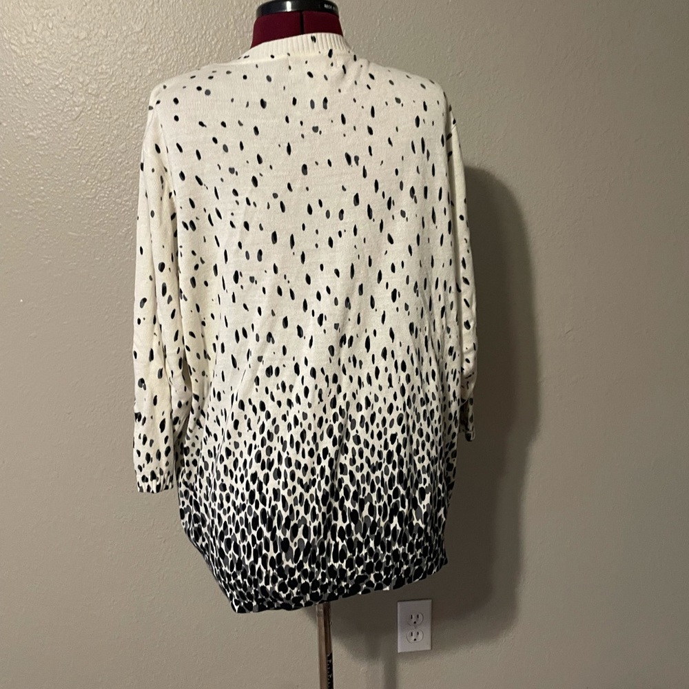 Cathy Daniels Dalmatian Paint Sweater